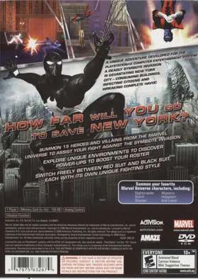 Spider-Man - Web of Shadows - Amazing Allies Edition box cover back